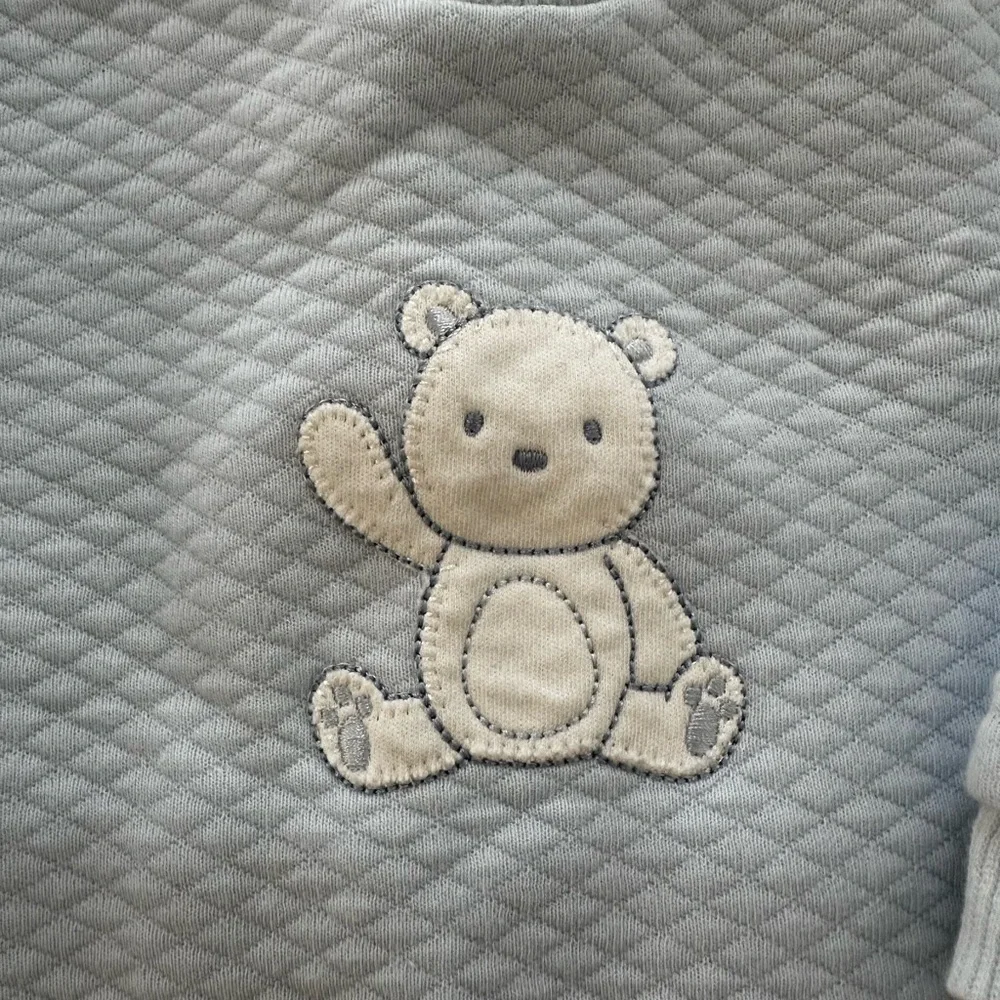 Little Me baby boy 2 piece set. Adorable Light Blue and Teddy bear size 6 months
